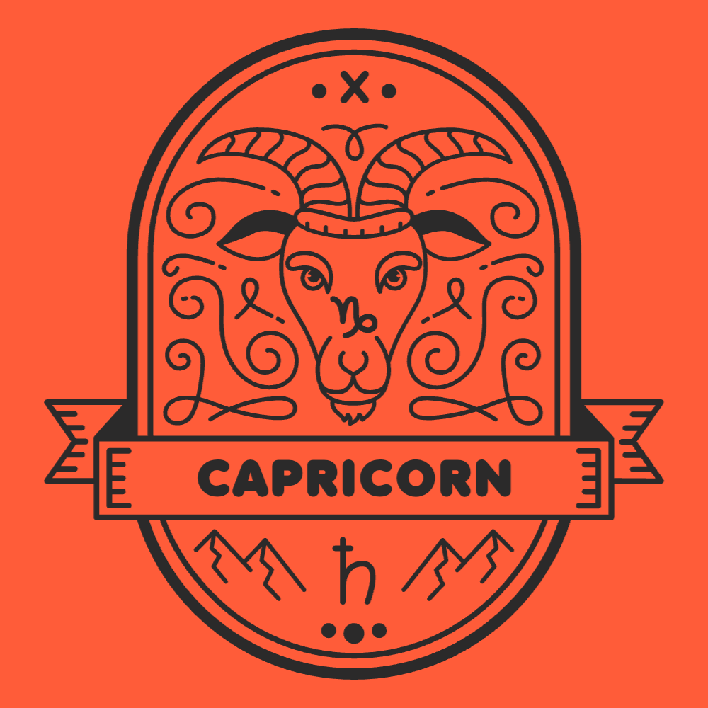 Horoscope Capricorn editable t-shirt template | T-Shirt Maker