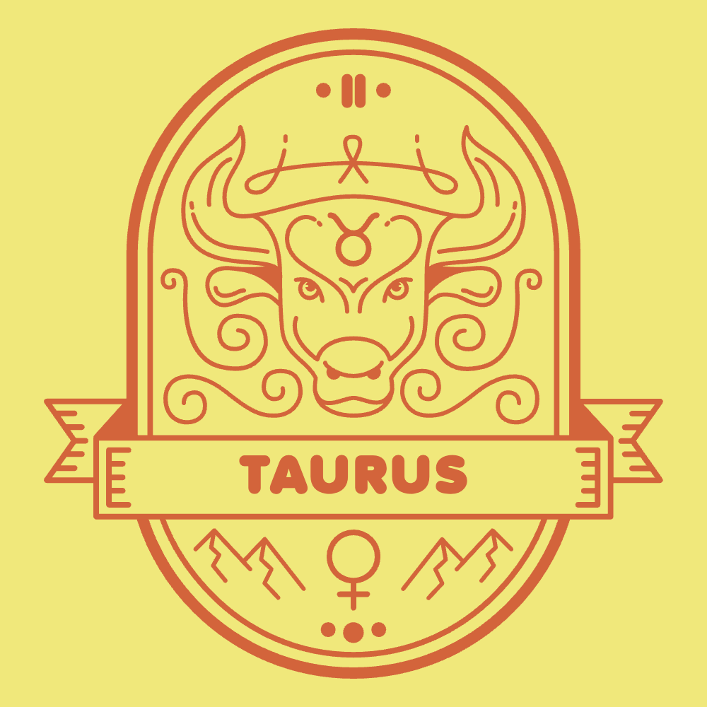 Horoscope badge Taurus editable t-shirt template | Create Online