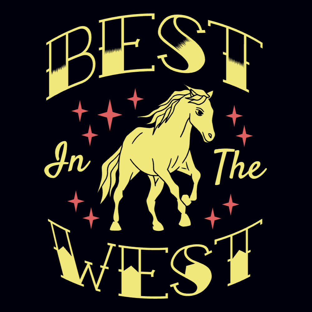 Horse best in the west editable t-shirt template | Create Merch