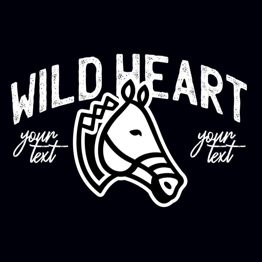 Horse head editable t-shirt template | Create Merch Online