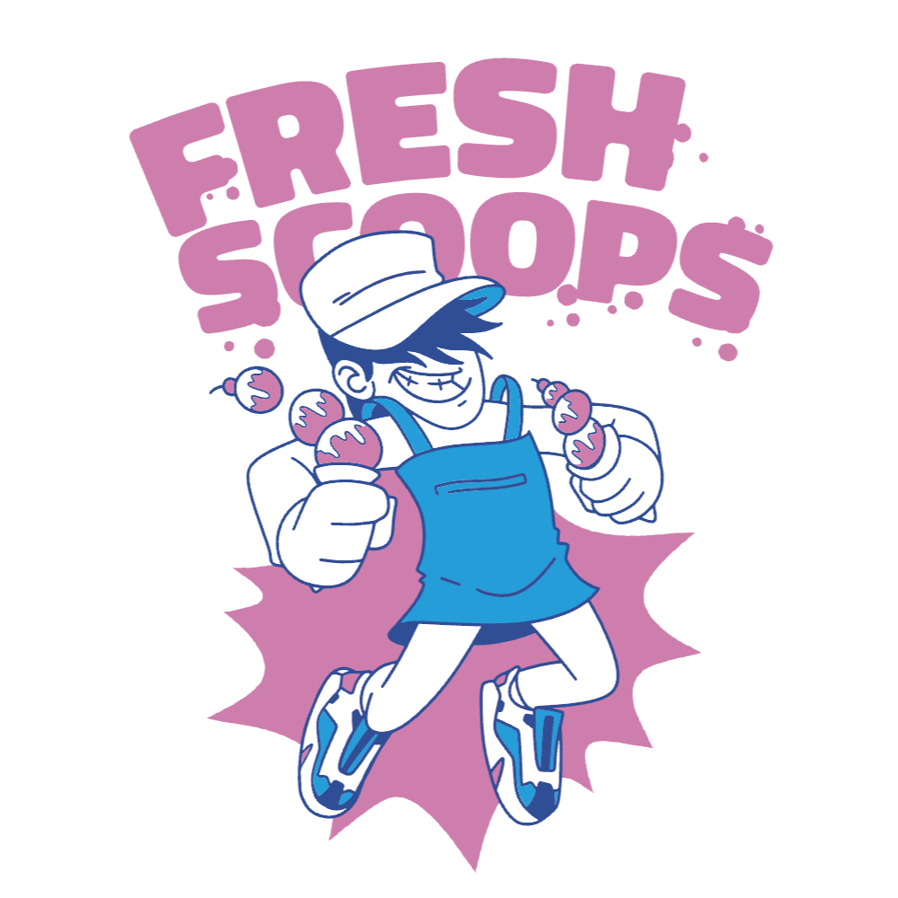 Ice cream scoops boy editable t-shirt template | Create Online