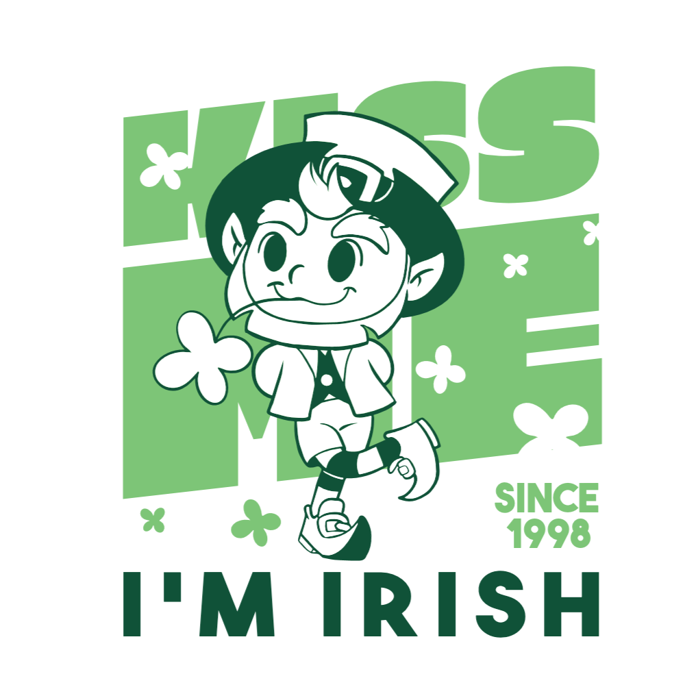 I'm Irish leprechaun editable t-shirt design template