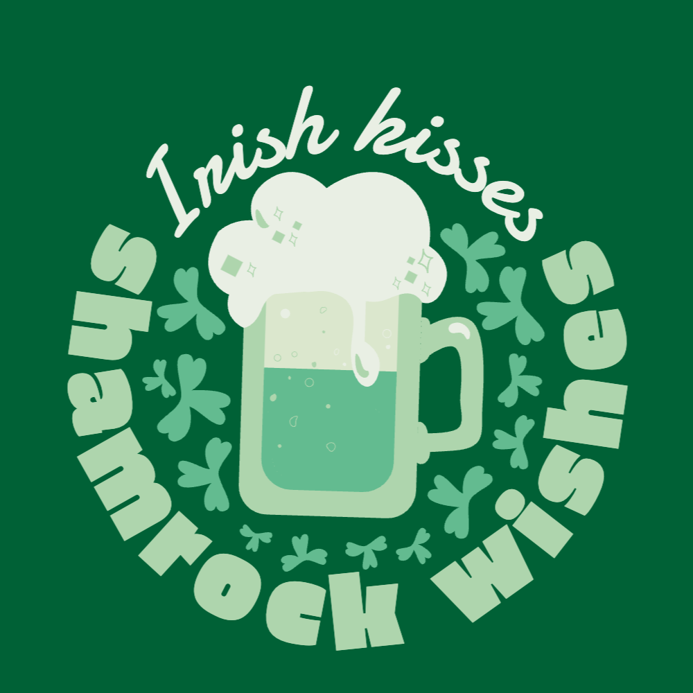 Irish beer editable t-shirt template