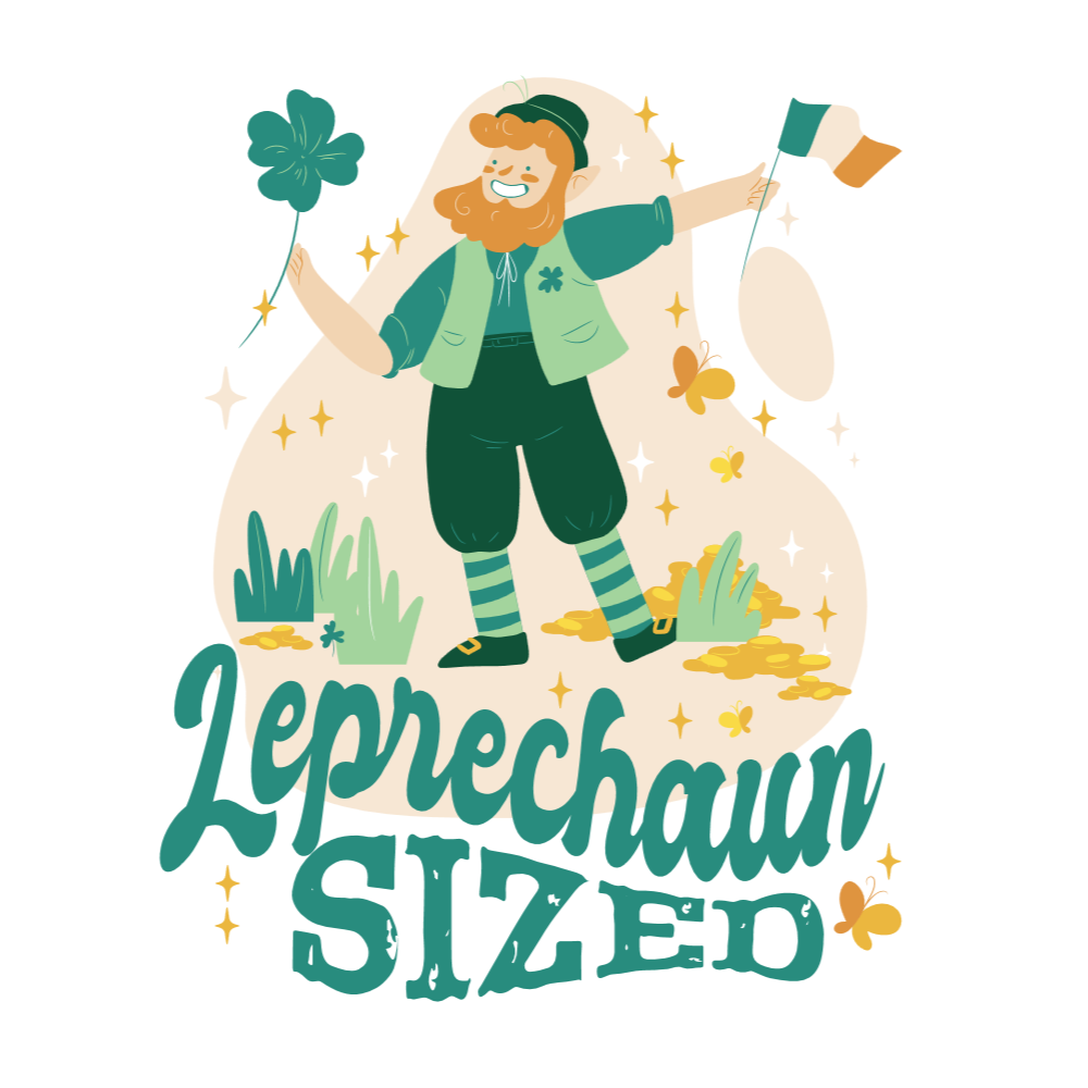 Irish leprechaun editable t-shirt design template