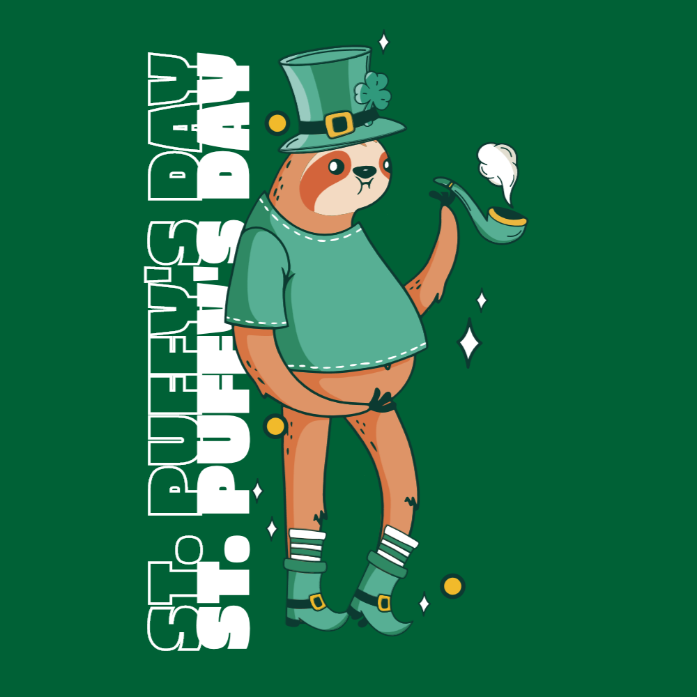 Irish sloth editable t-shirt template | Create Merch
