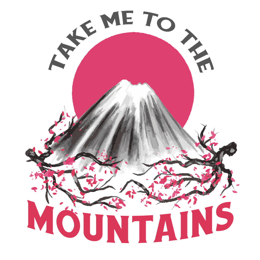 Japanese mountain editable t-shirt template | Create Online