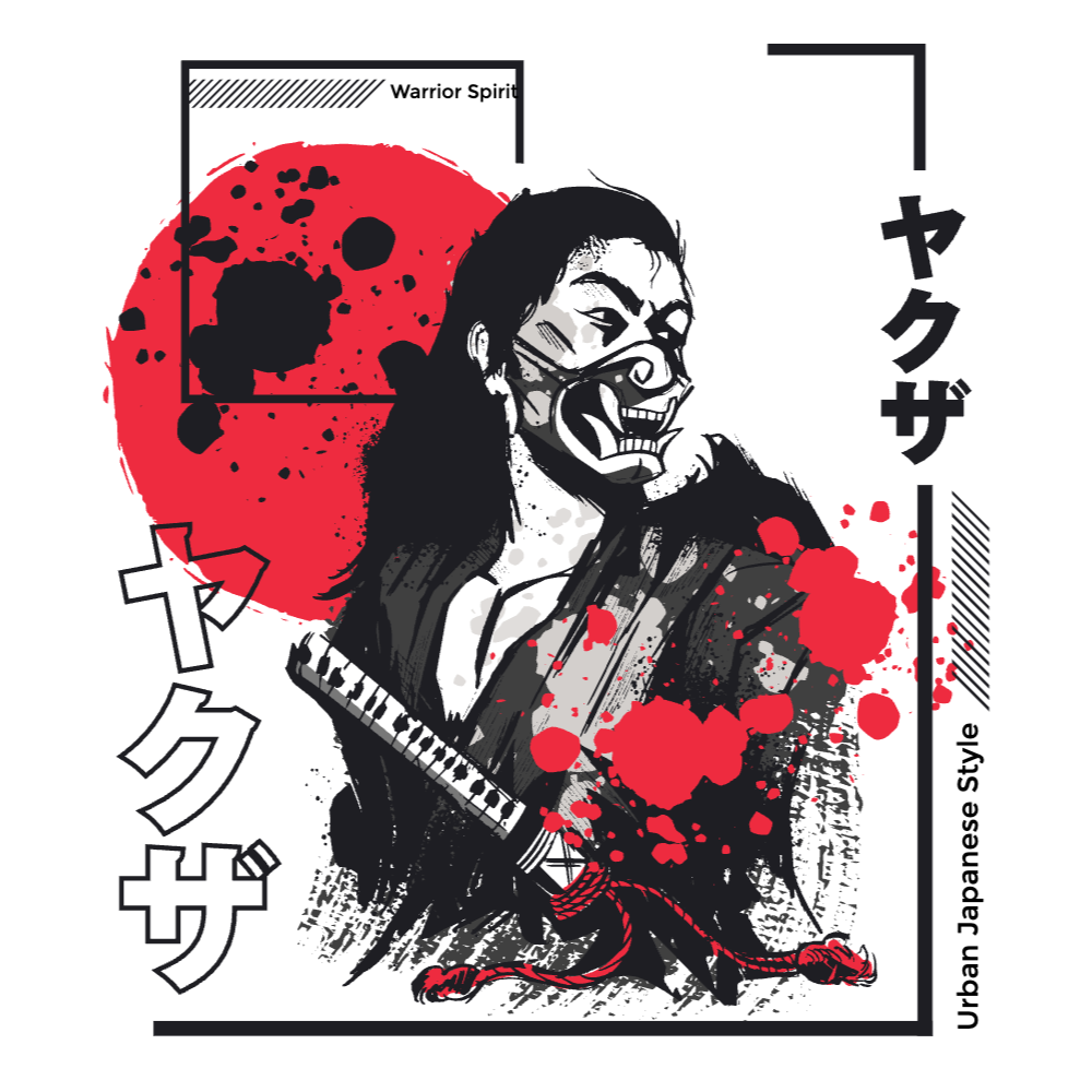 Japanese samurai editable t-shirt template | Create Designs