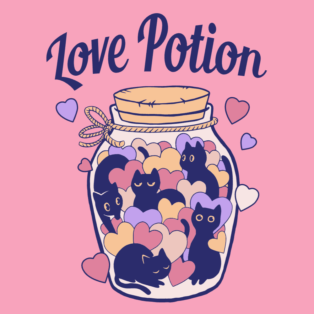 Jar of cats and hearts editable t-shirt template | Create Merch