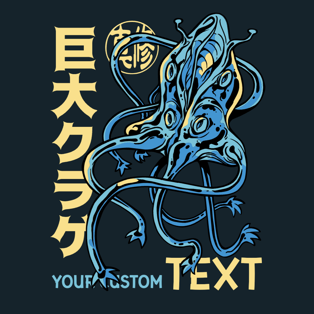 Jellyfish monster editable t-shirt template