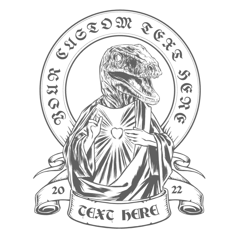 Jesus dinosaur editable t-shirt template