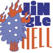 Jingle hell tree editable t-shirt template