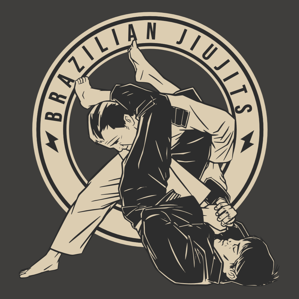 Jiu Jitsu fight editable t-shirt template