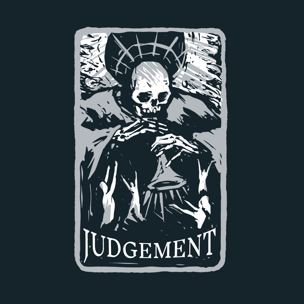 Judgement tarot card editable t-shirt template