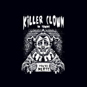 Killer clown editable t-shirt design template