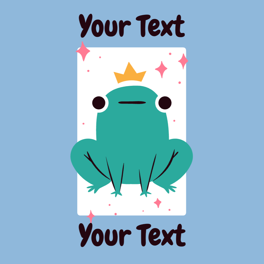 King frog editable t-shirt template | Create Designs