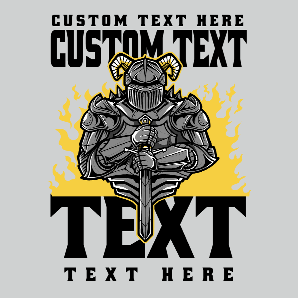 Knight fire editable t-shirt template | T-Shirt Maker