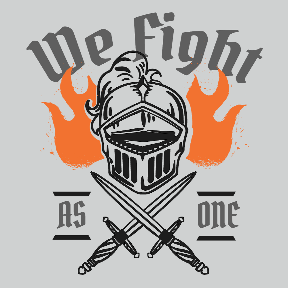 Knight helmet and swords editable t-shirt template | Create Merch