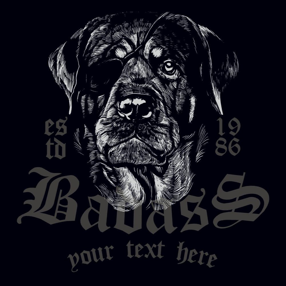 Labrador dog realistic t-shirt template editable | Create Merch
