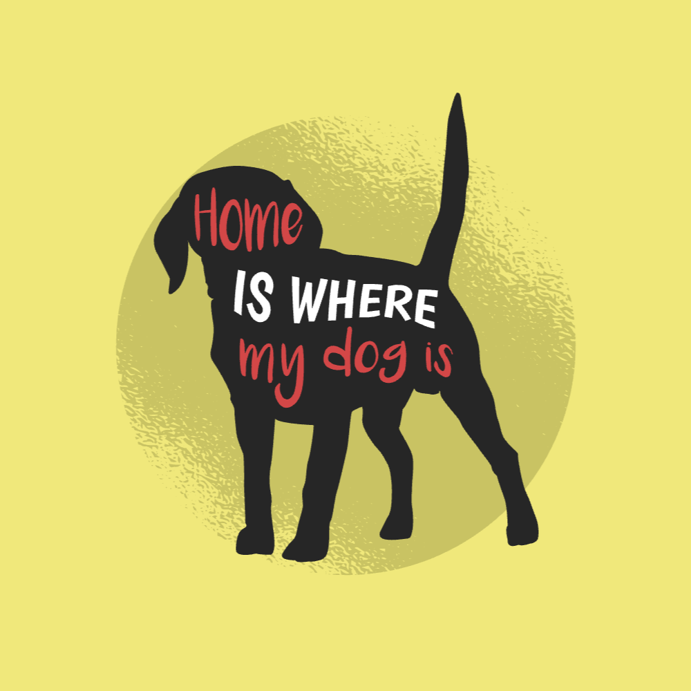 Labrador dog silhouette editable t-shirt template | Create Online