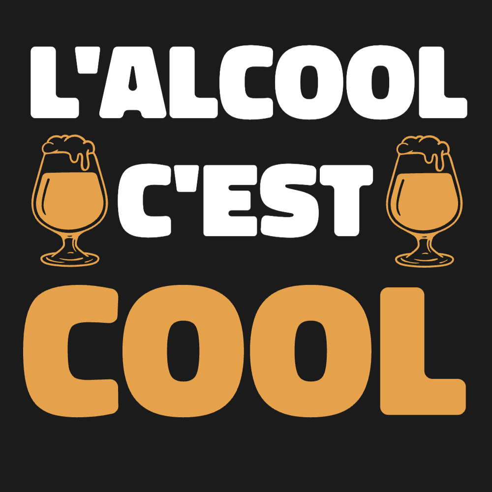 L'alcool c'est coool editable t-shirt template | Create Merch