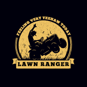 Lawn qowboy editable t-shirt template