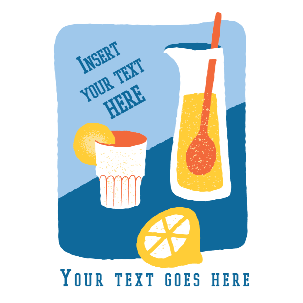 Lemonade drink editable t-shirt template | Create Online