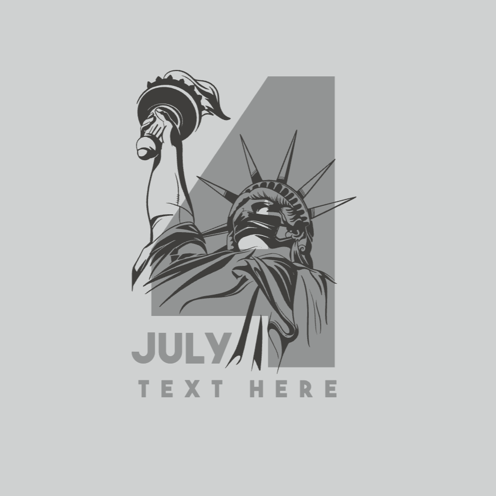 Liberty Statue 4th july editable t-shirt template | Create Merch