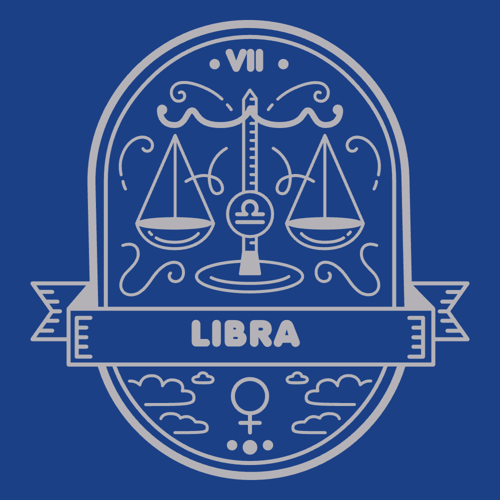 Libra horoscope badge editable t-shirt template | T-Shirt Maker