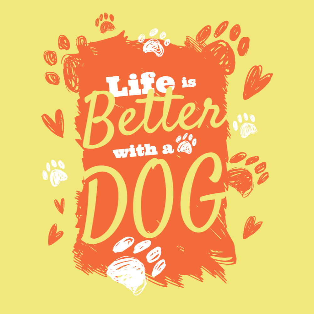 Life with dog quote editable t-shirt template | T-Shirt Maker
