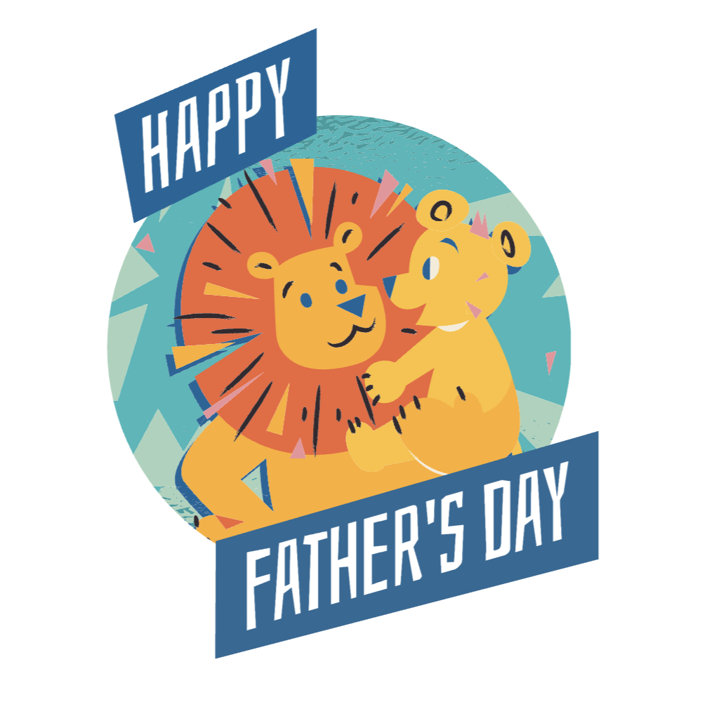 Lion fathers day t-shirt template editable | T-Shirt Maker