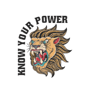 Lion power editable t-shirt template