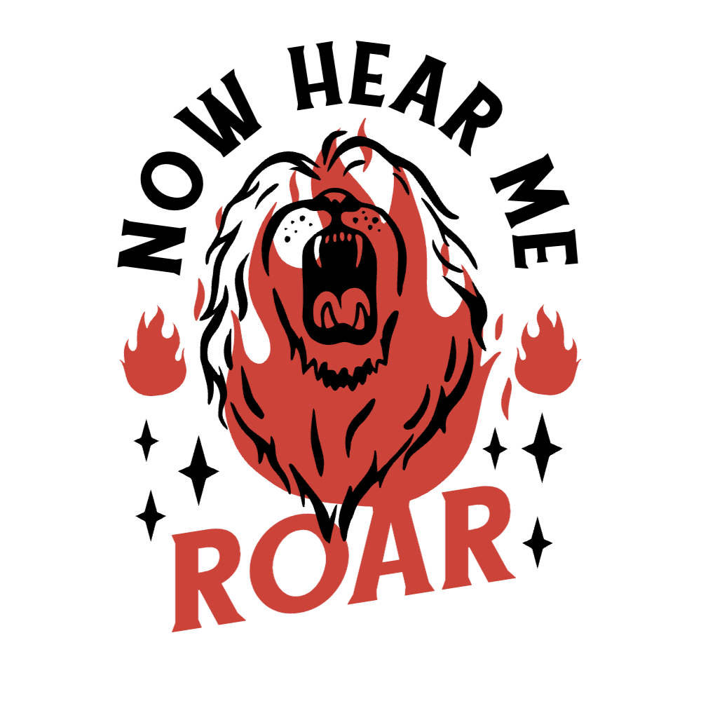 Lion roar flames editable t-shirt template | Create Online