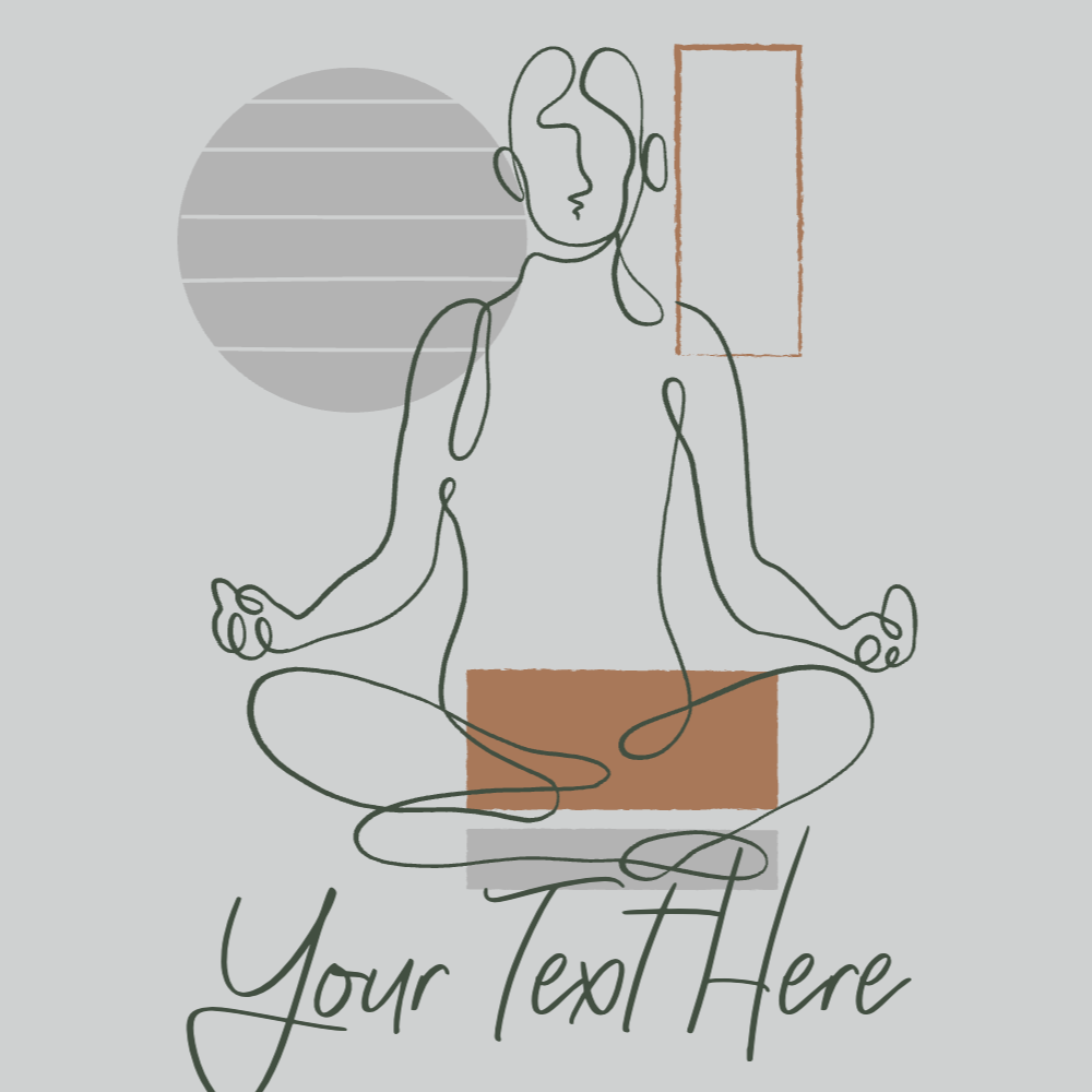Lline meditation editable t-shirt template | Create Online
