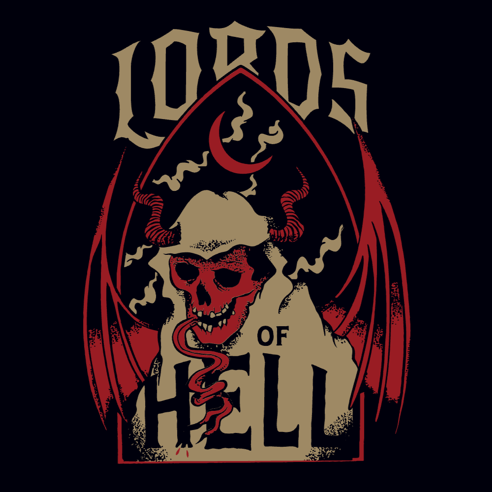 Lord of hell editable t-shirt design template
