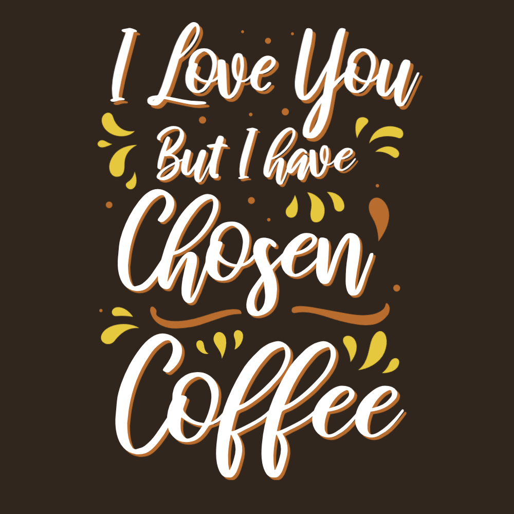 Love coffee quote editable t-shirt template
