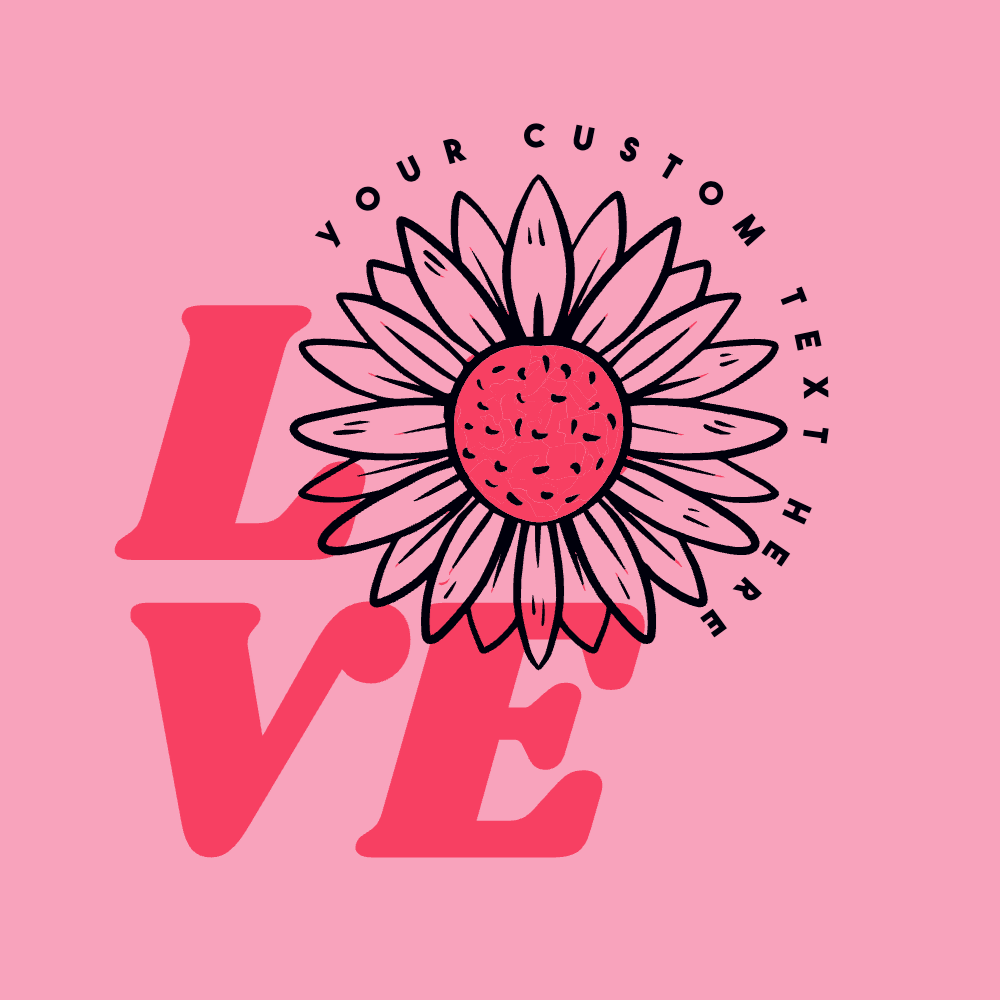 Love flower badge editable t-shirt template | Create Merch