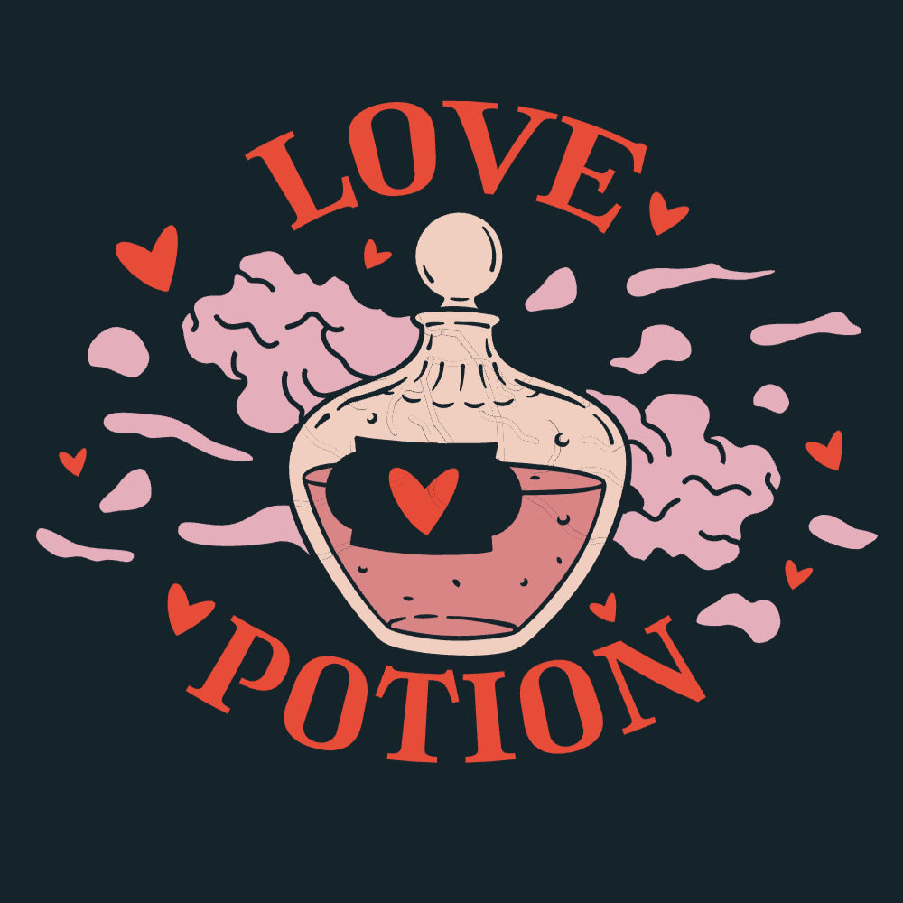 Love potion editable t-shirt template | Create Merch Online