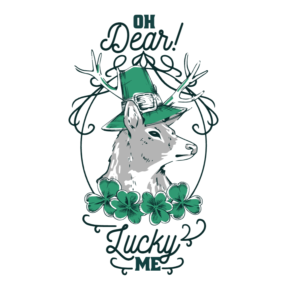 Lucky deer editable t-shirt design template | Create Merch