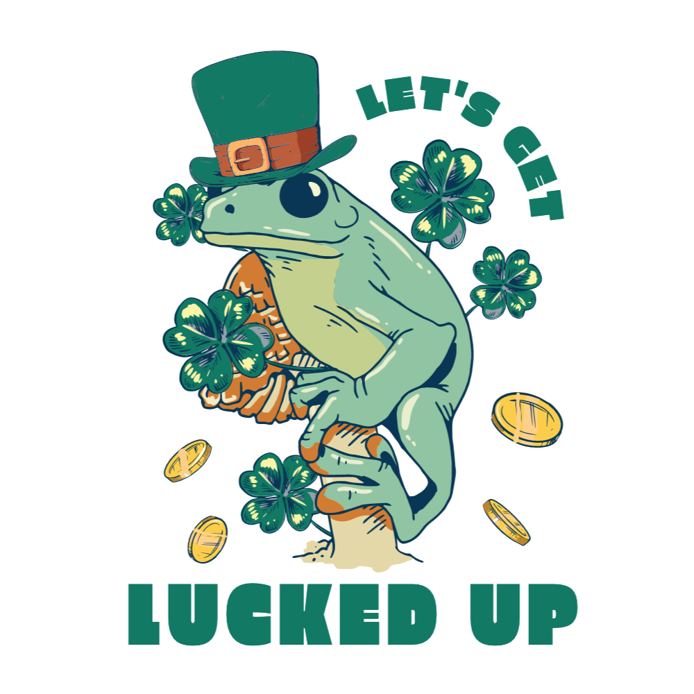 Lucky frog editable t-shirt template | Create Merch