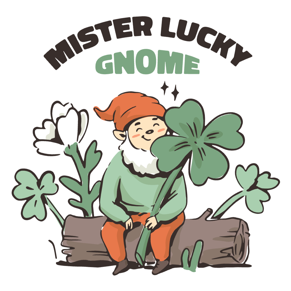 Lucky gnome editable t-shirt template