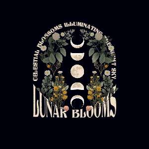 Lunar Blooms editable t-shirt template