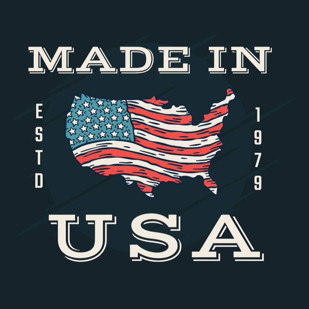 Made in usa map flag editable t-shirt template | Create Merch Online