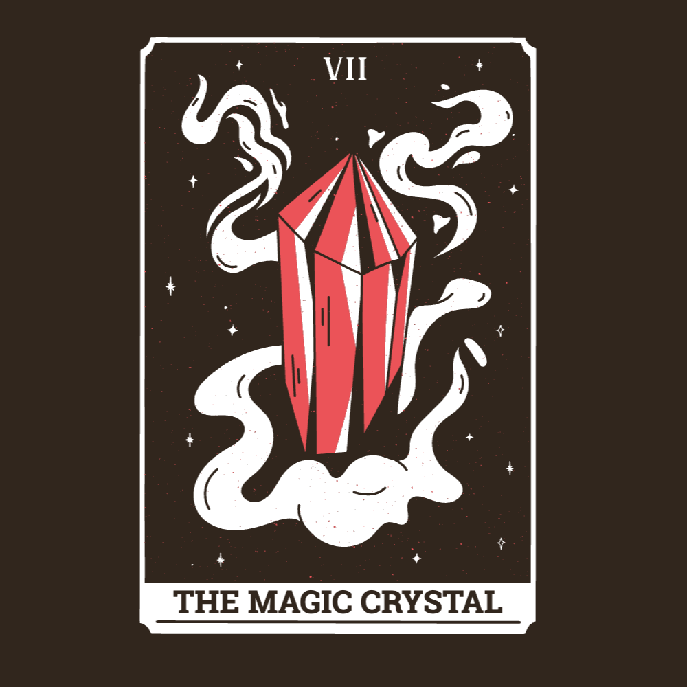 Magic crystal tarot card t-shirt template editable | Create Merch