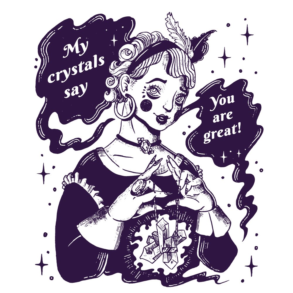 Magic crystals t-shirt template editable | Create Merch