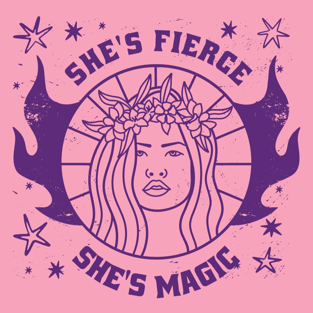 Magical flower woman editable t-shirt template | Create Merch