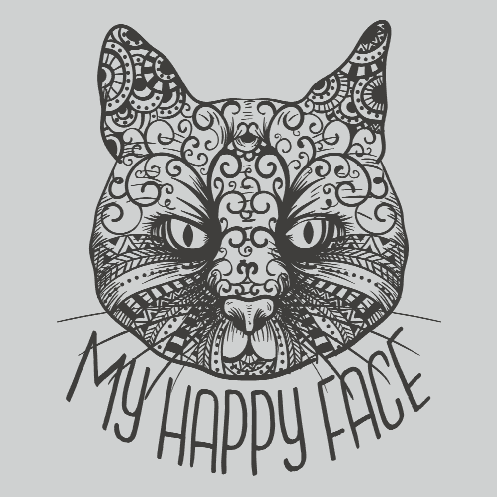 Mandala cat editable t-shirt template | Create Merch Online