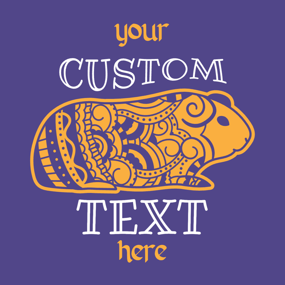 Mandala hamster editable t-shirt template | Create Merch Online