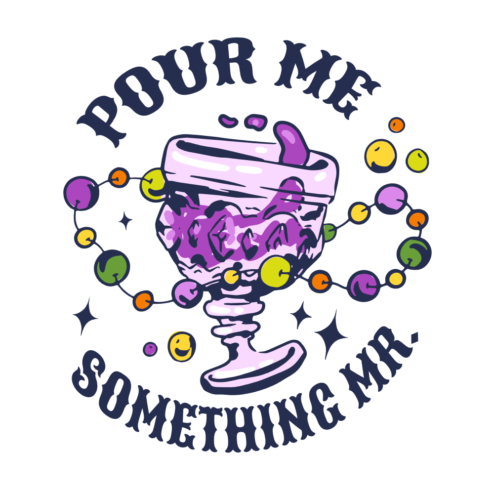 Mardi Gras drink editable t-shirt template | Create Merch