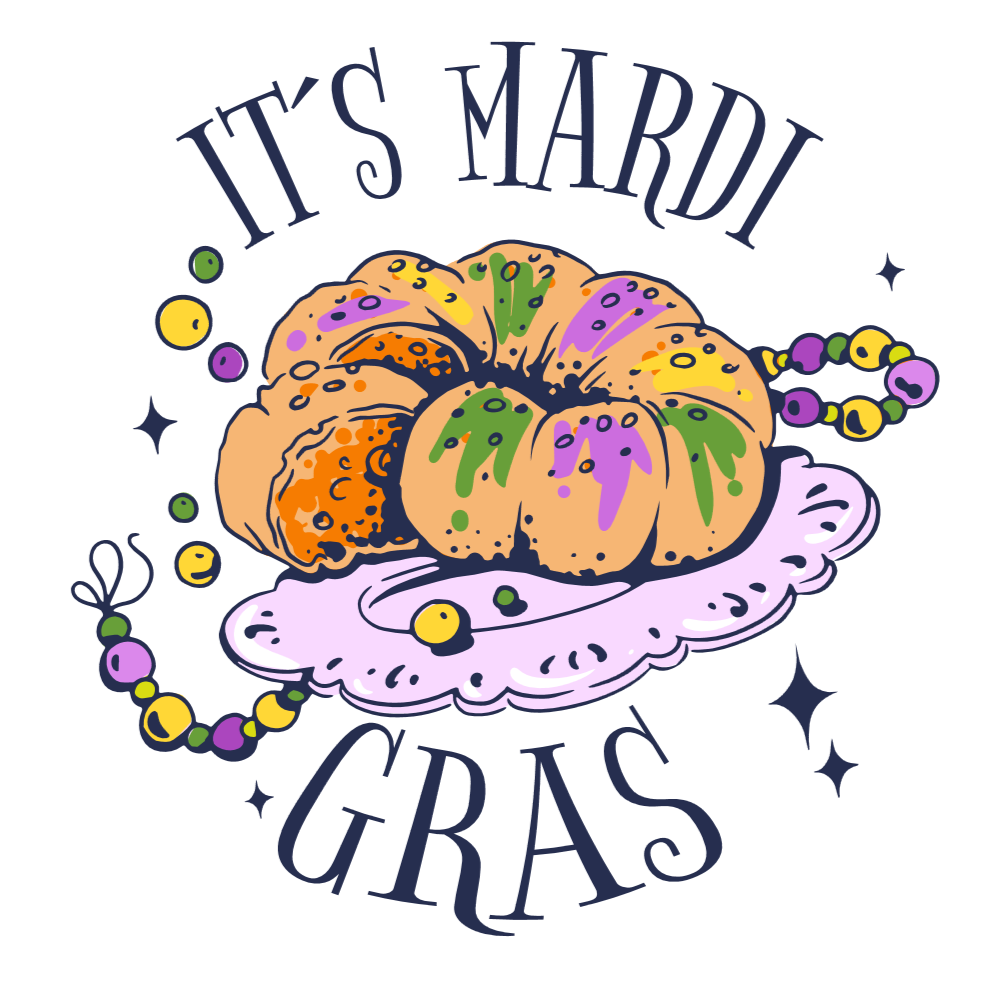 Mardi Gras food editable t-shirt template
