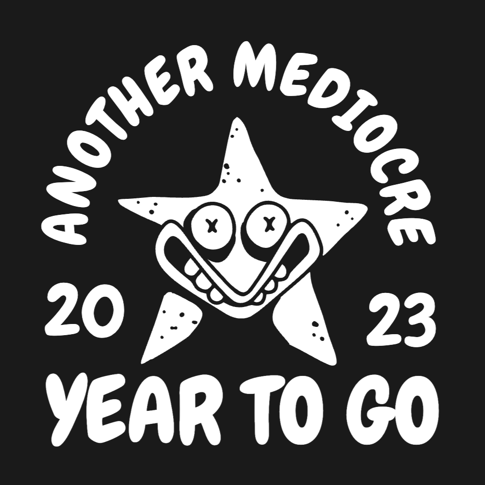 Mediocre year star editable t-shirt template